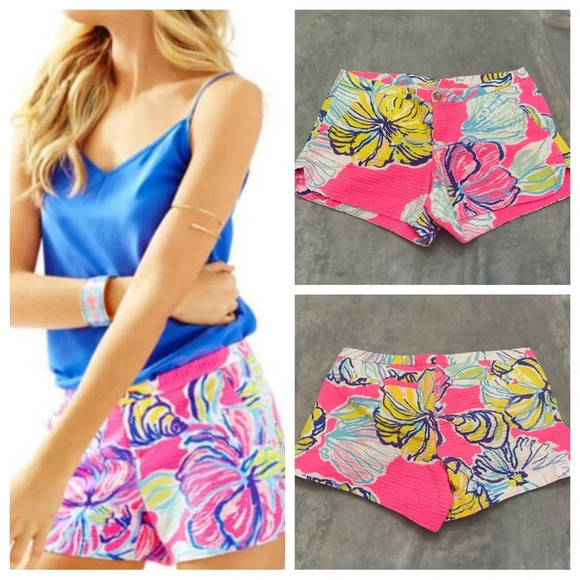 Lilly Pulitzer Adie Swept By the Tides Floral Print Short/Multicolor 21697 - Picture 1 of 10